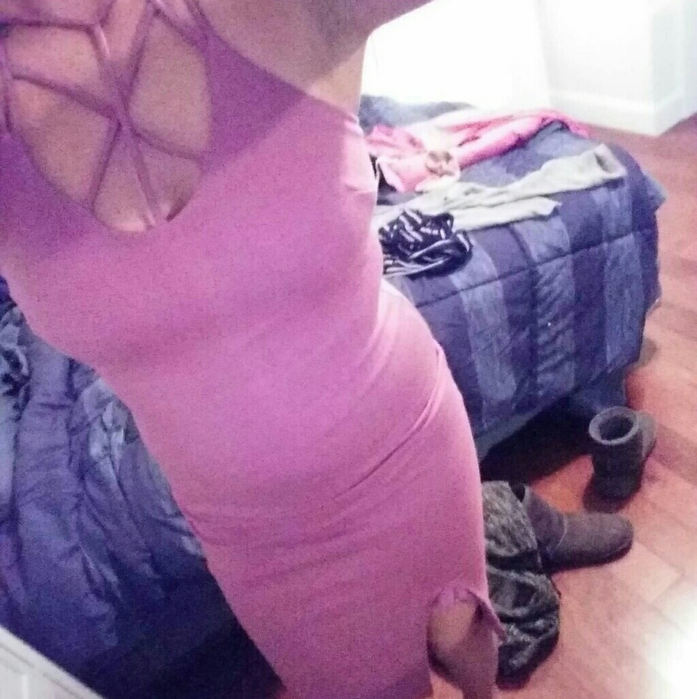New junior dress pink medium women's